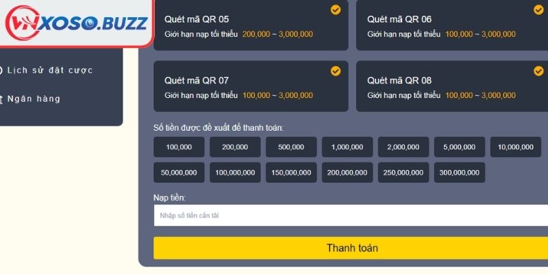 Giữ lại biên lai nạp tiền VNSOXO