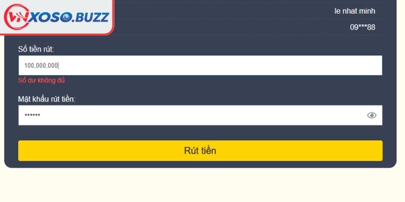 Rút Tiền VNSOXO An Toàn, Nhanh Chóng Và Cam Kết Minh Bạch 3 Không đủ điều kiện rút tiền